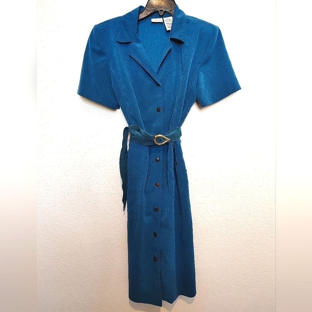 Vintage White Stag Blue 💙 Button-Down Dress